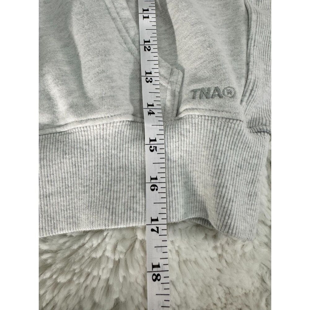 TNA Aritzia Sweatfleece Terry Fleece Boyfriend Zip Hoodie XS Gray - Picture 6 of 6